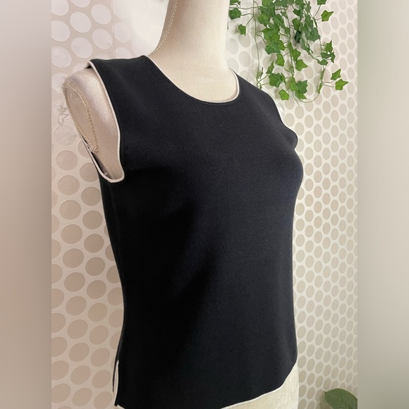 EVIE petite cardigan sweater black embroidered and tank top SIZE PS - Picture 4 of 17